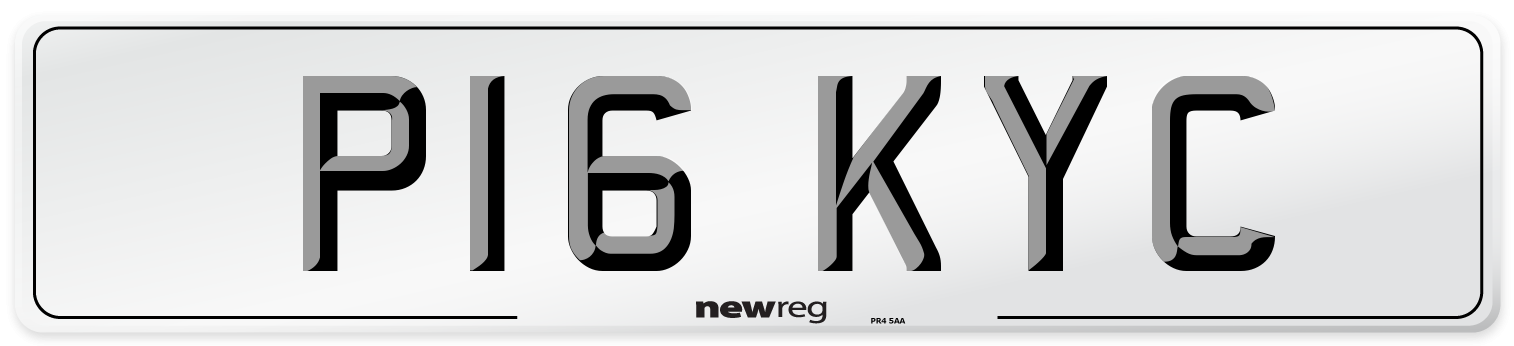 P16 KYC Number Plate from New Reg